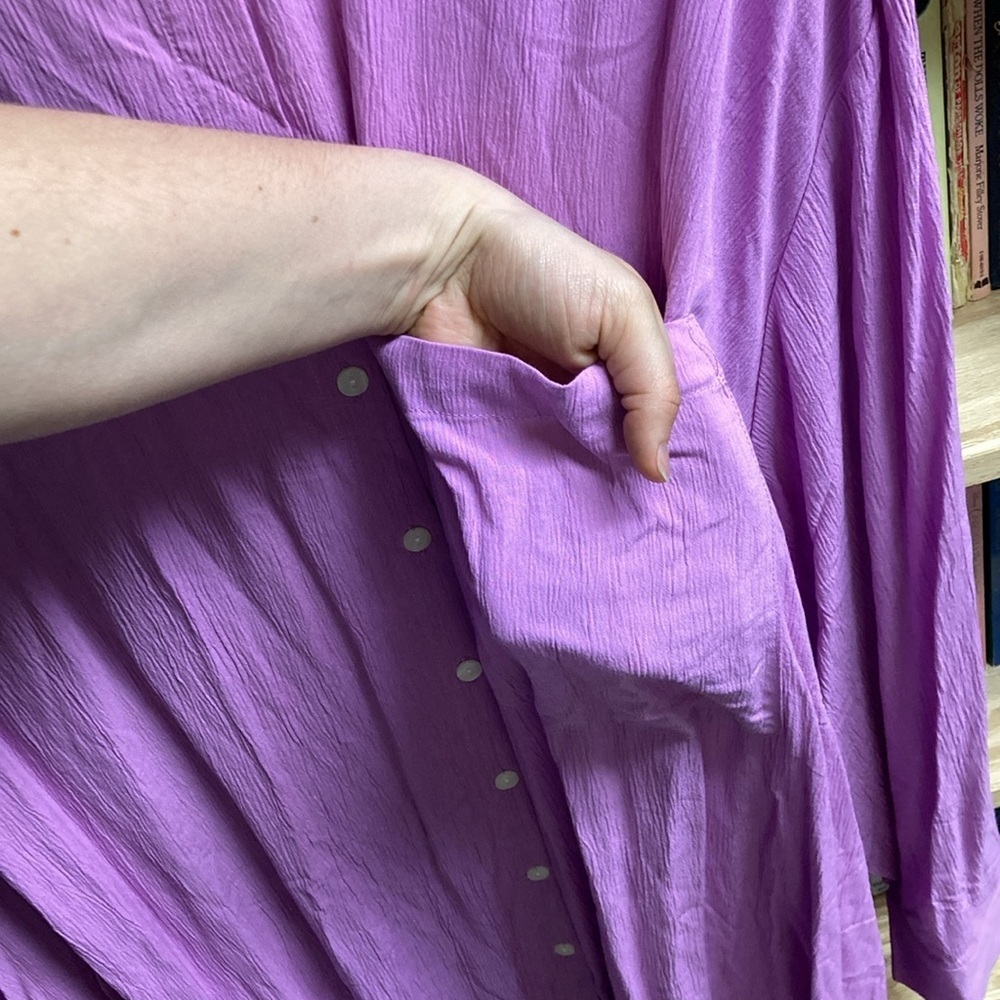 A New Day Orchid Spray shirt dress 4X - Picture 4 of 4